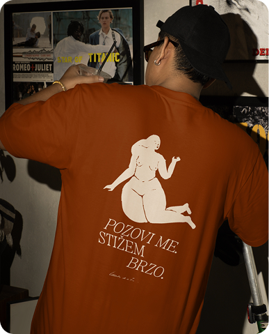 Spotted dog sitting next to a beige packet labeled 'ANXIES supplementation for anxious pups with marihuana' on a yellow background.