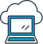 Laptop with cloud icon