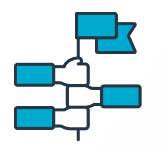 Hands holding flag icon