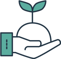 icon of hand holding growing plant