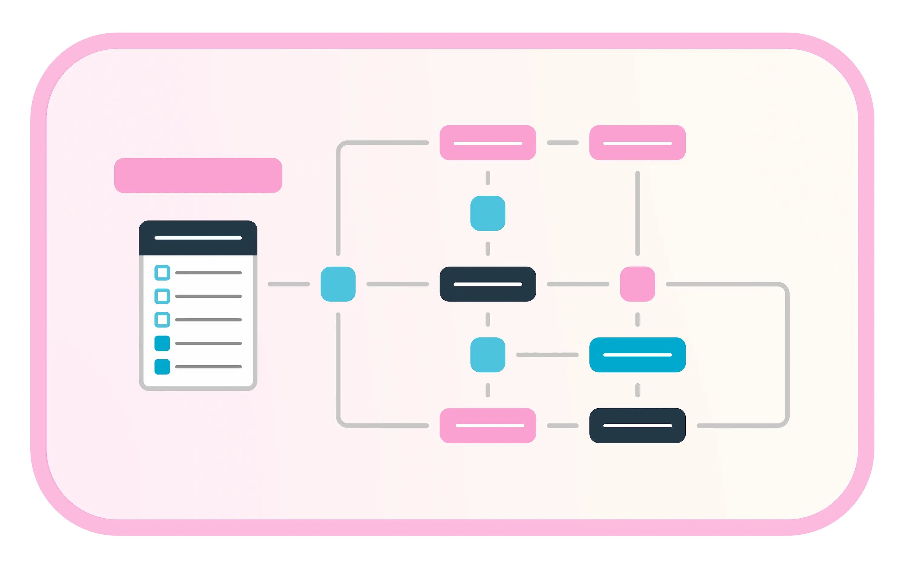 illustration of generic workflow chart map