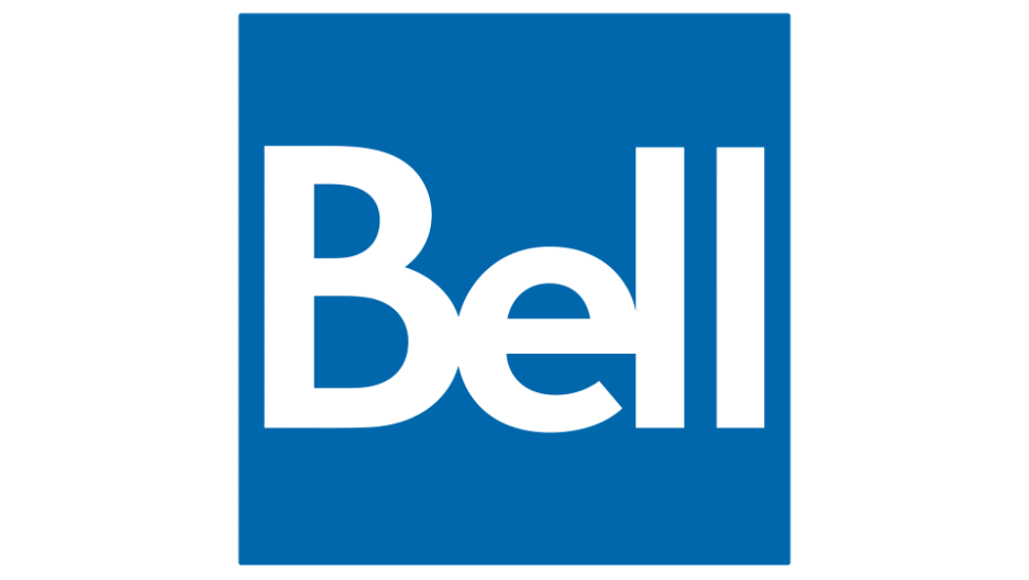 Bell company logo with white text on a blue square background.