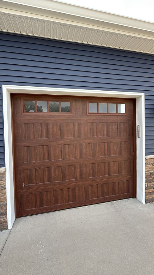 New Wooden Garage Door Installation