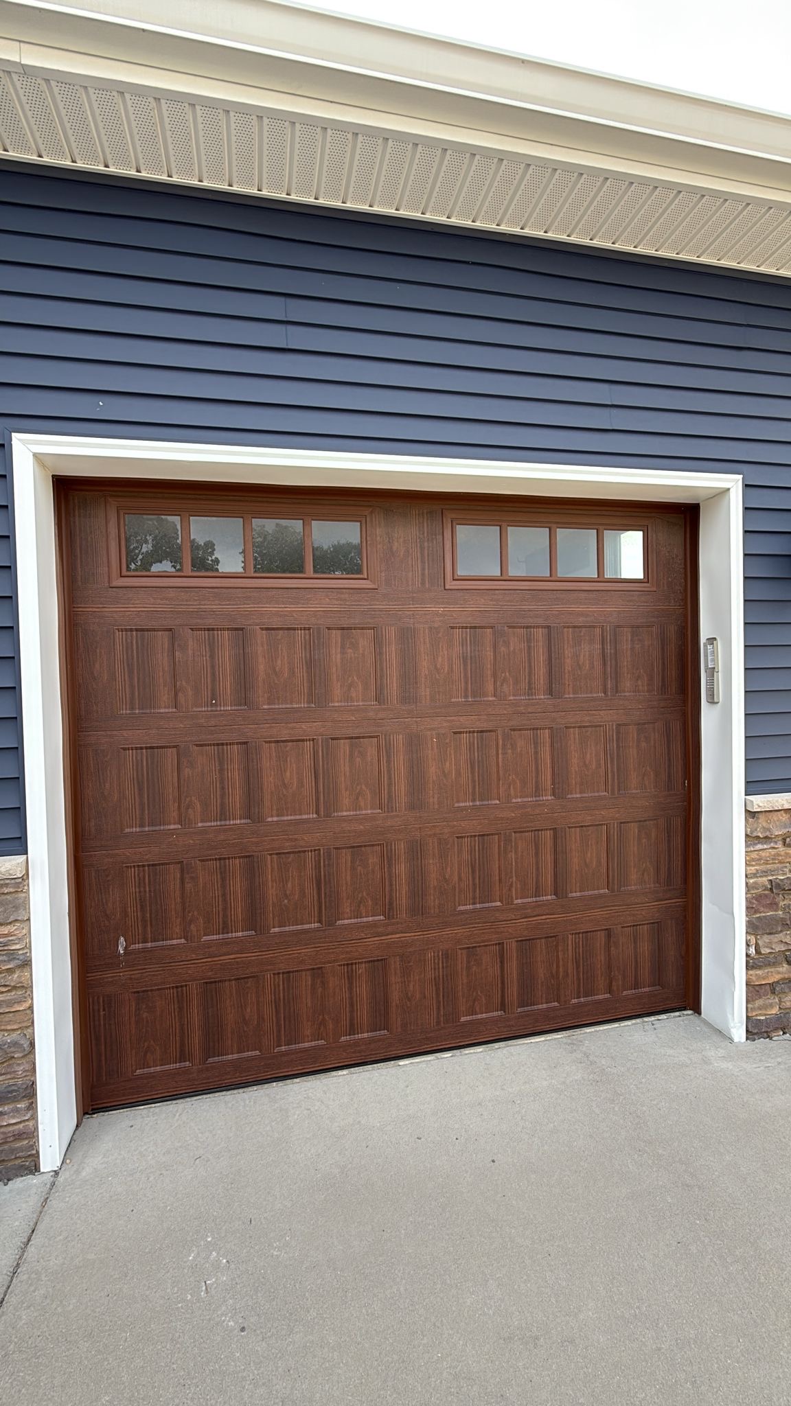 New Wooden Garage Door Installation