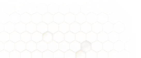 White hexagonal tile pattern with some hexagons shaded or blurred on a black background.
