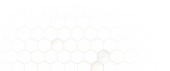 White hexagonal tile pattern with some hexagons shaded or blurred on a black background.
