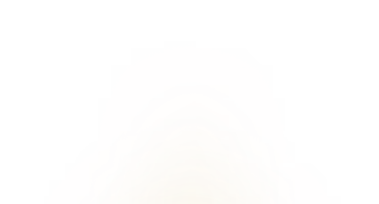 Abstract glowing arch shapes in yellow, orange, and green fading into black background.