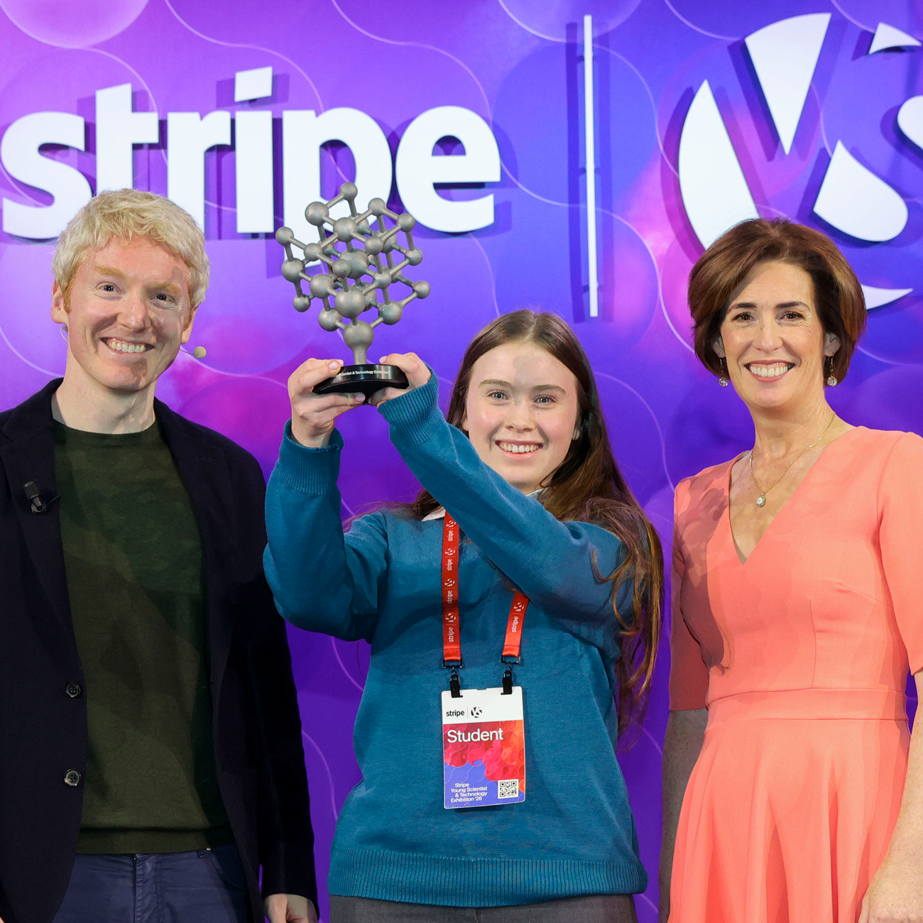 Winner of YSTE with Patrick Collison and Hildegarde Naughton