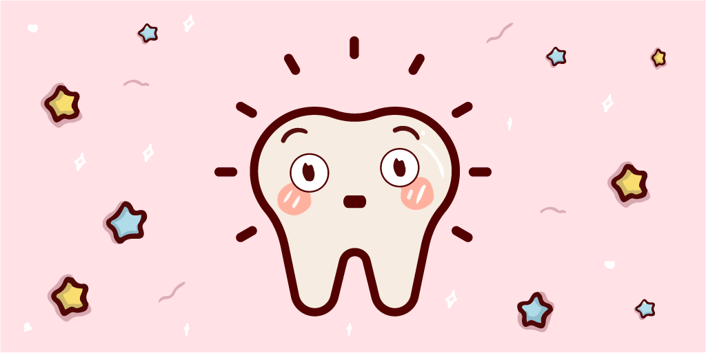 terrified scared tooth illustration