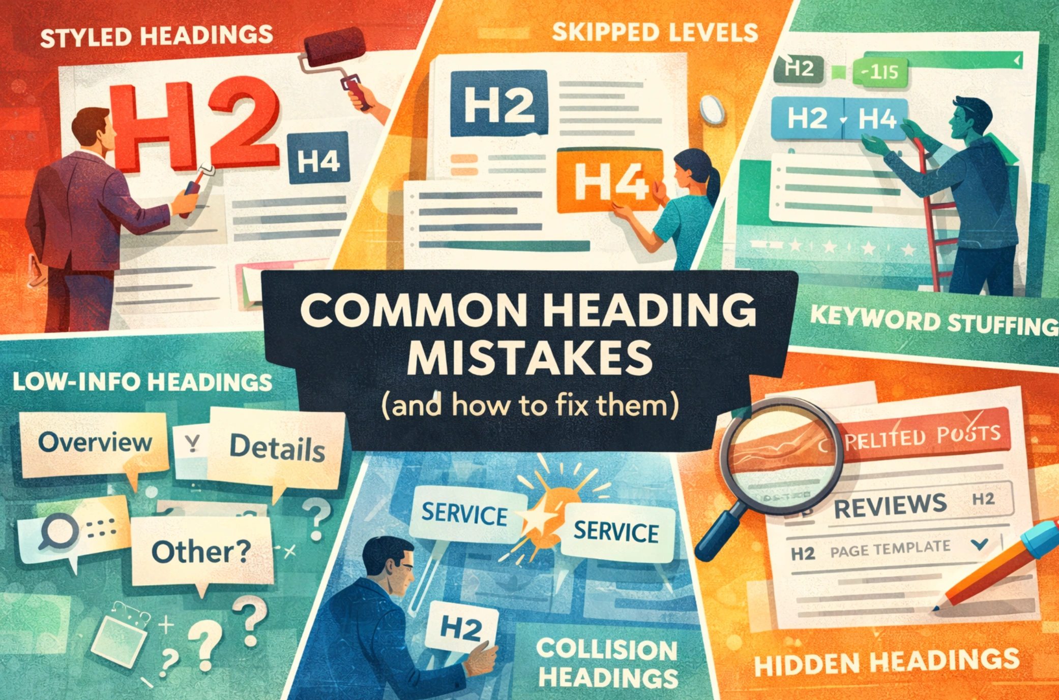 Common heading mistakes