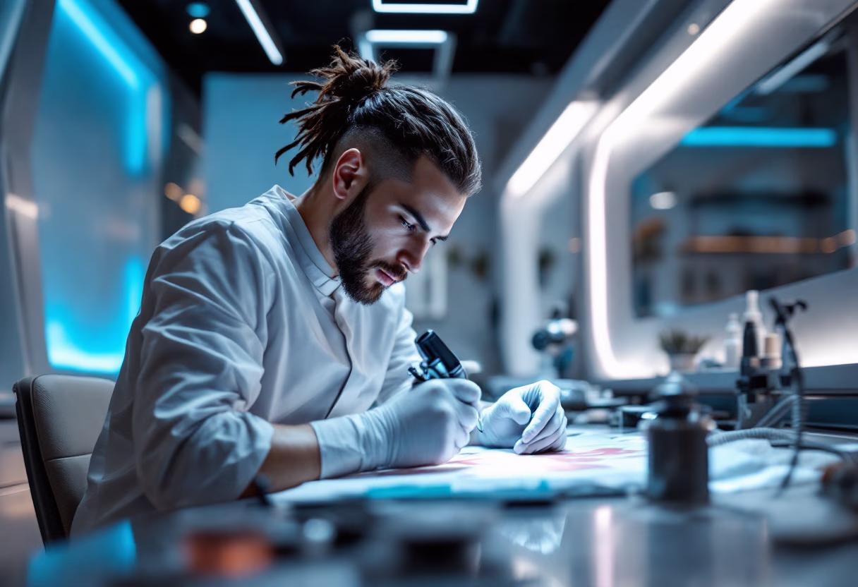 image of tattoo designs in progress