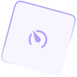 A purple square with a black background.