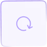A purple square with a circle in the middle.