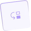 An image of a purple square on a black background.