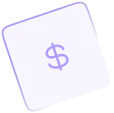A purple square with a black background.