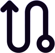 The letter u with an arrow in the middle of it.