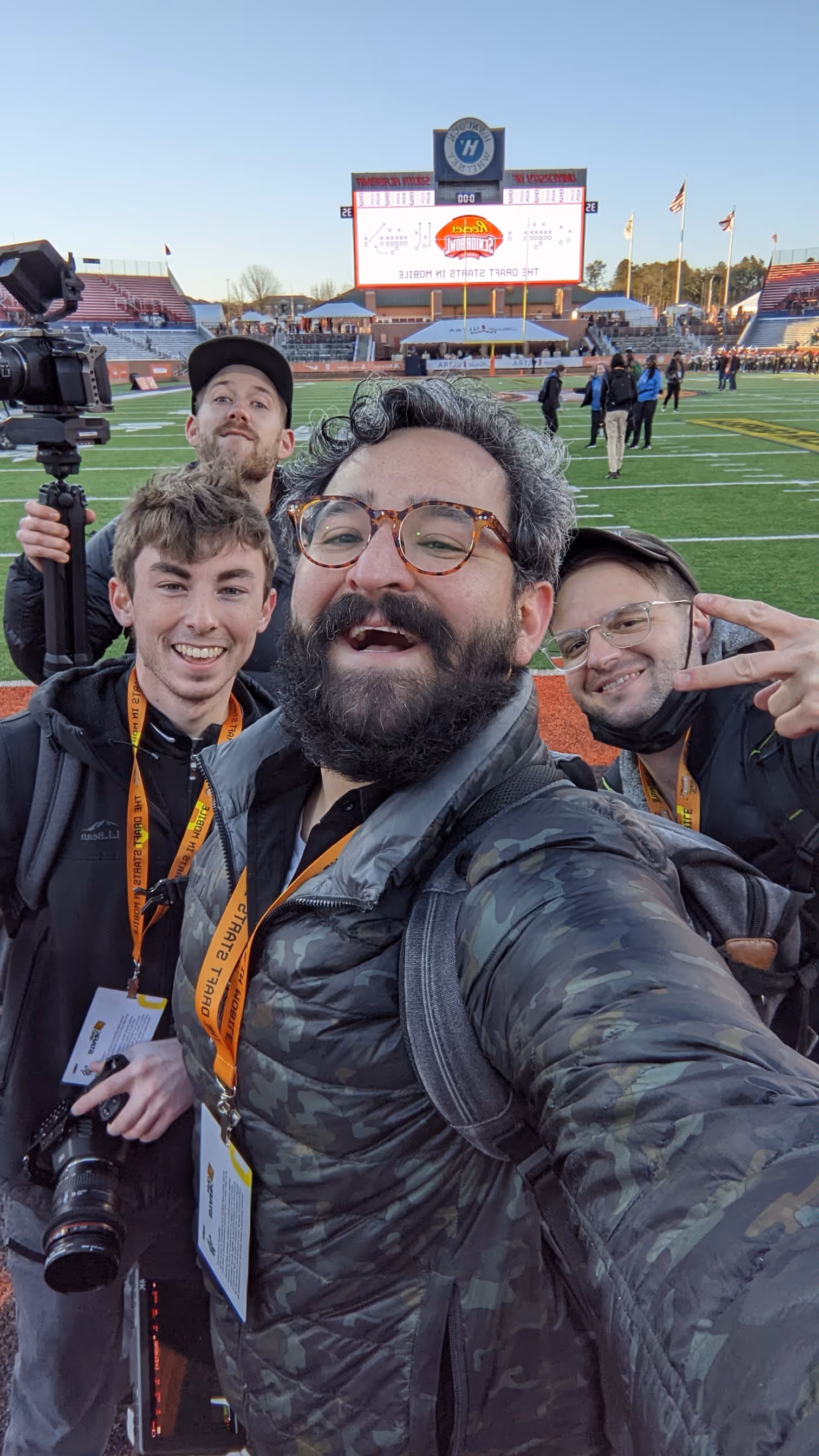 Motion Bodega team capturing Reese's Senior Bowl.