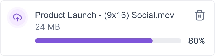 Upload UI element