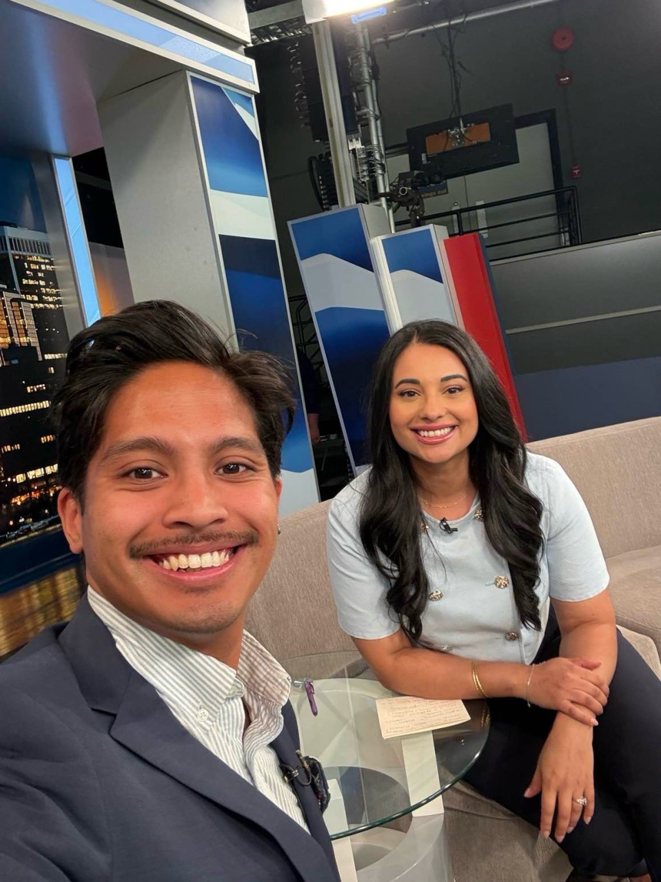 Shane Yu, Business Advisor at Beem Credit Union, on set for a Global TV appearance after completing Double H Creative's Vertical First on-camera training