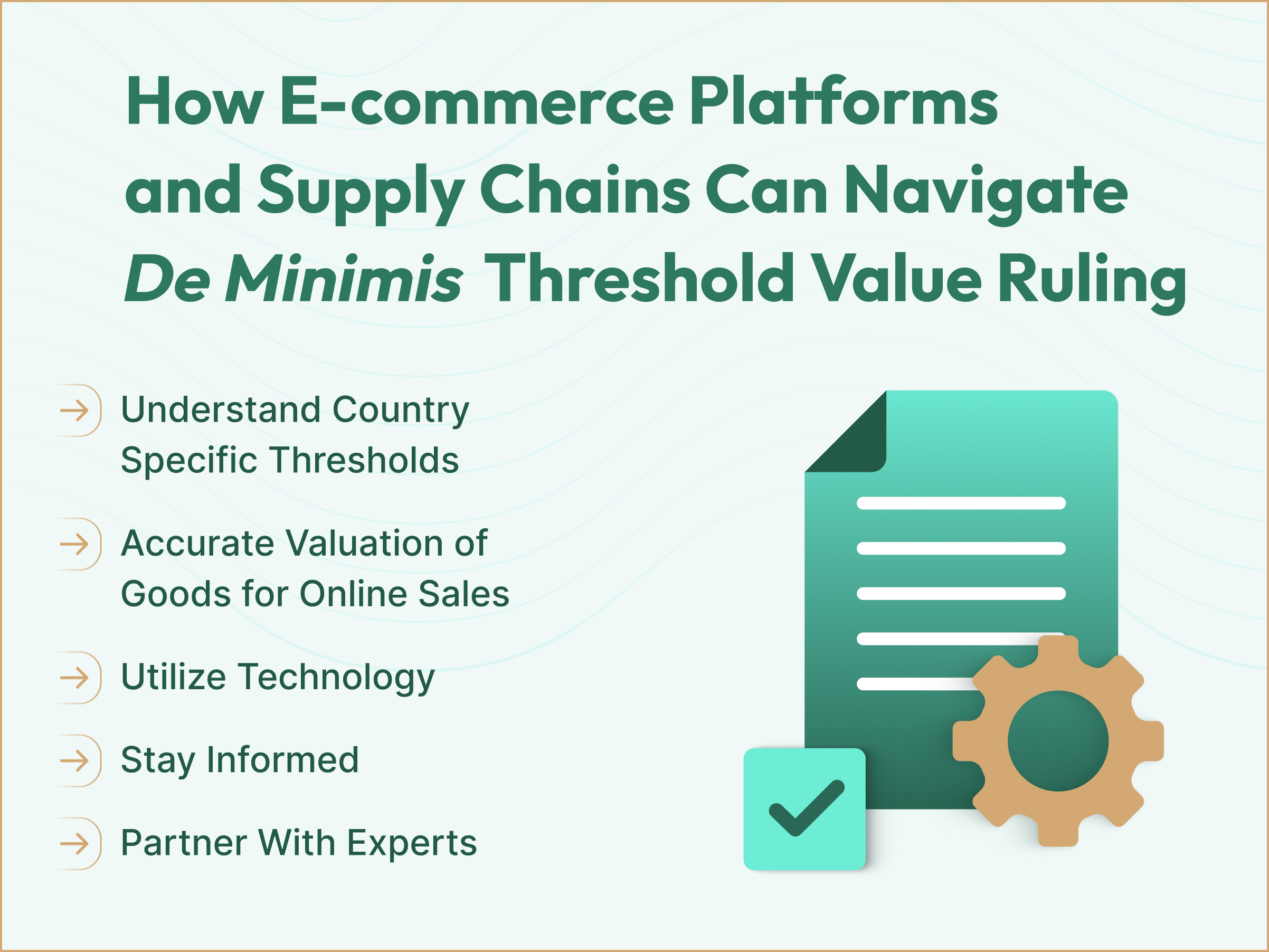 Navigate De Minimis Threshold Value for E-commerce