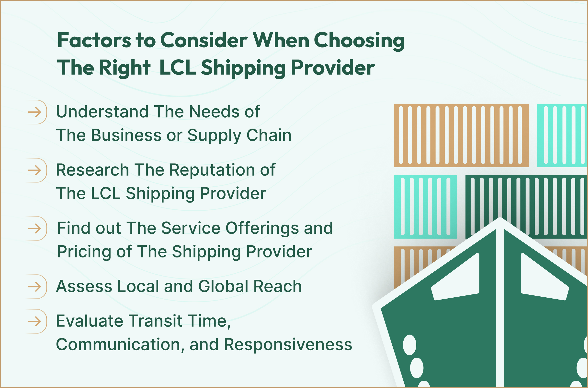 How to Choose the Right LCL Shipping Provider