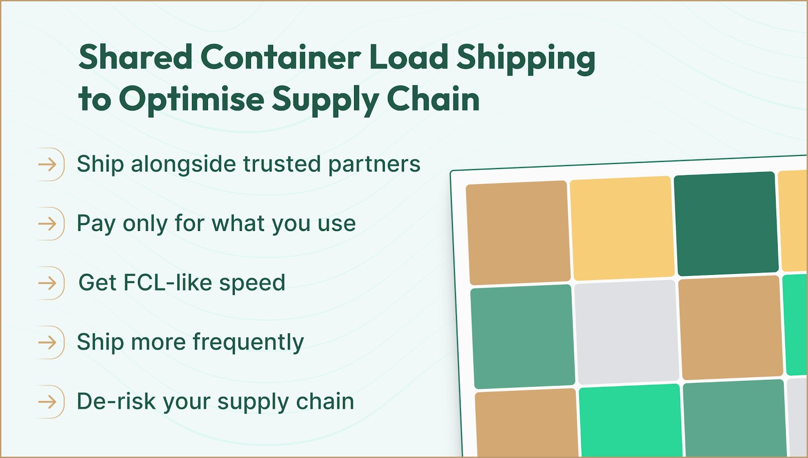 Shared Container Load Shipping in Supply Chain