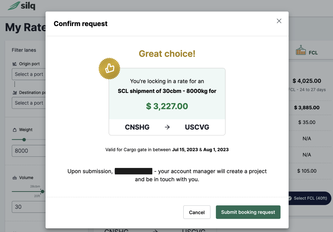 Silq's My Rates Feature