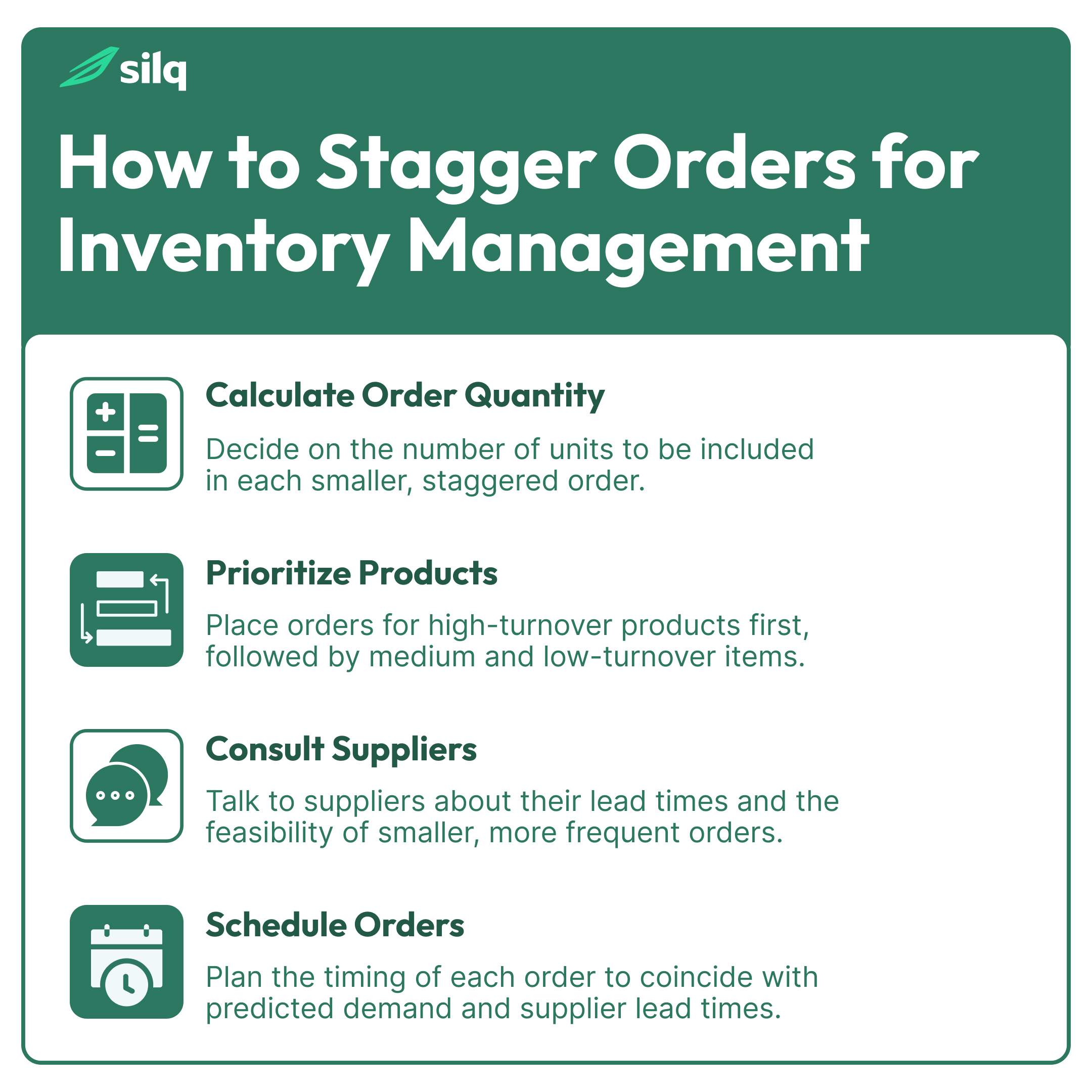 Lower Risk of Overstocking