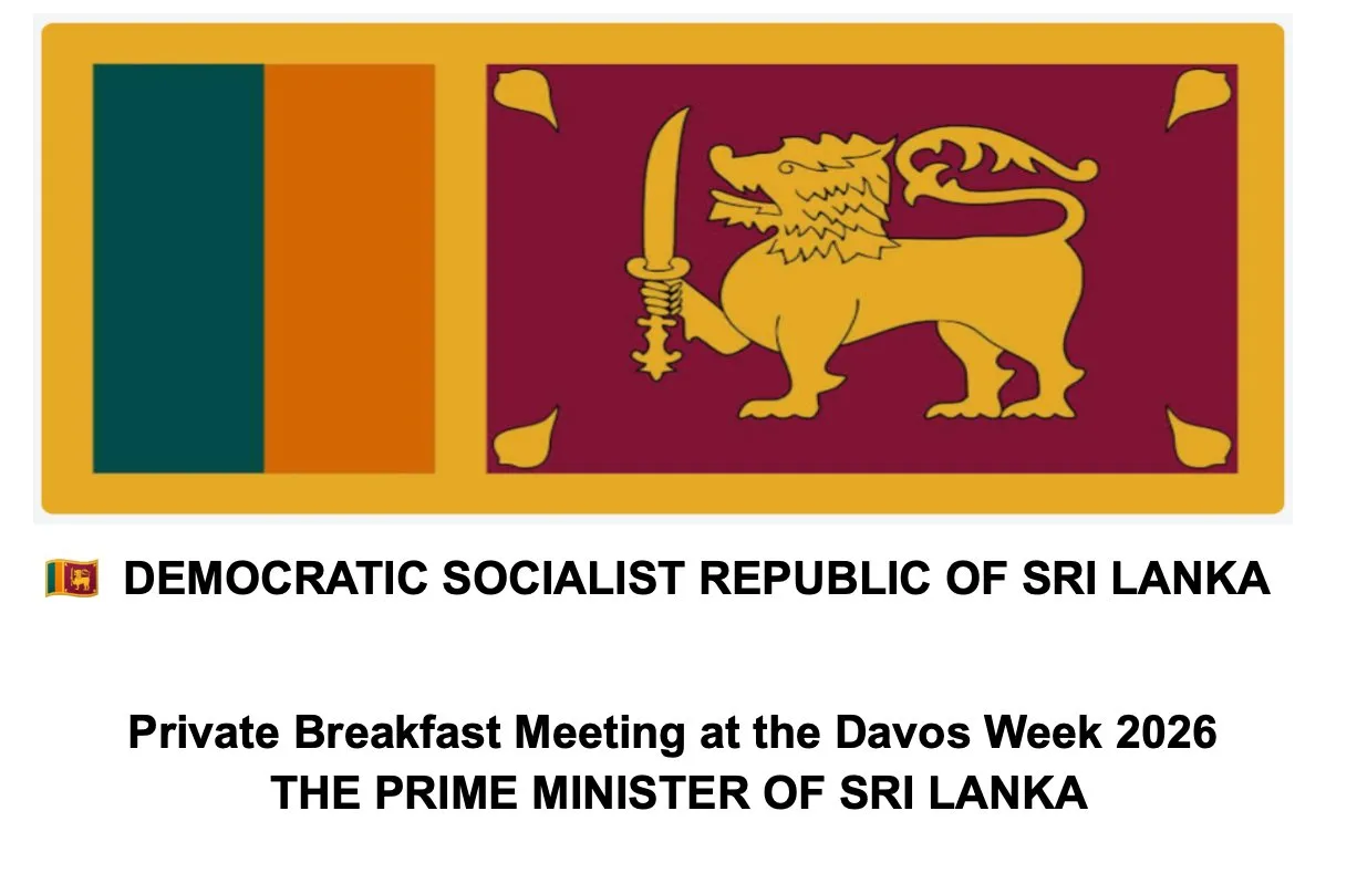 Private Breakfast Meeting - THE PRIME MINISTER OF SRI LANKA