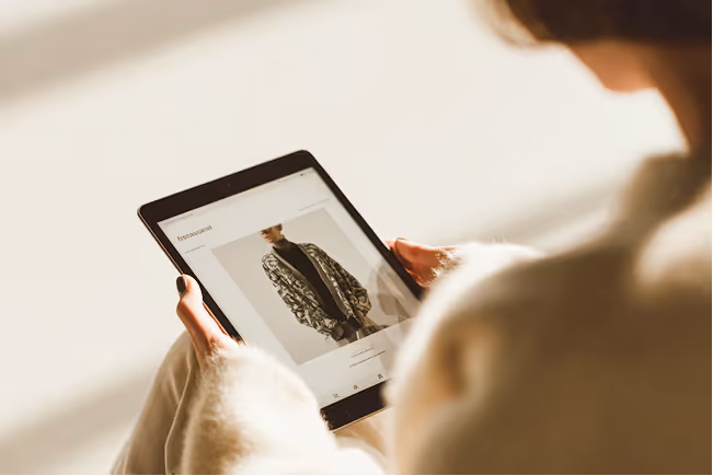 Person shopping online