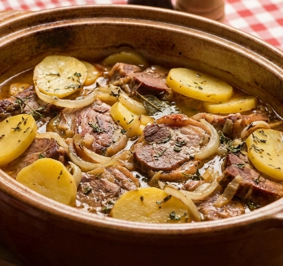 casserole avec du baeckeoffe