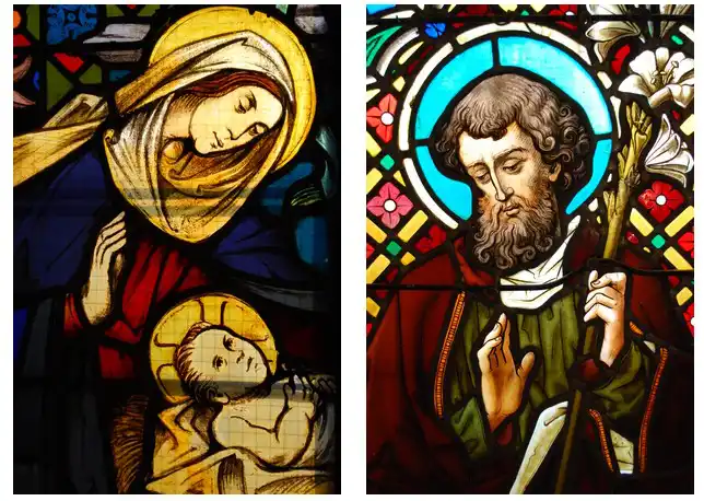détail du vitrail de l'église Saint-Étienne 1997