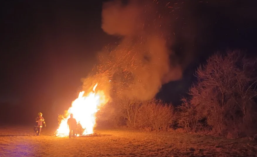 cremation des sapins de Noel