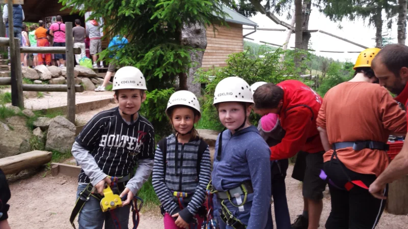 Sortie dans un parc aventure