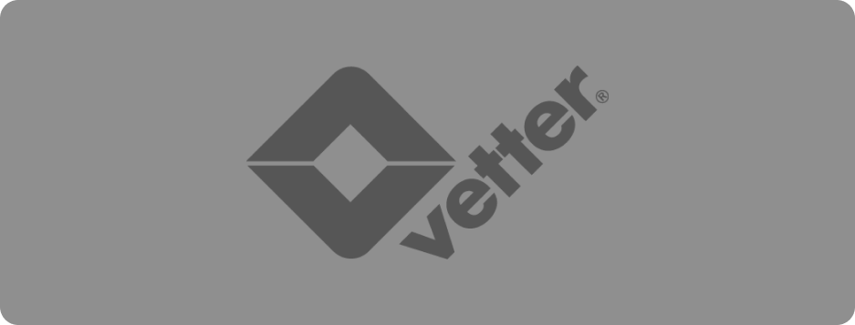 Vetter-logo med et skråstilt firkantet symbol ved siden av navnet.