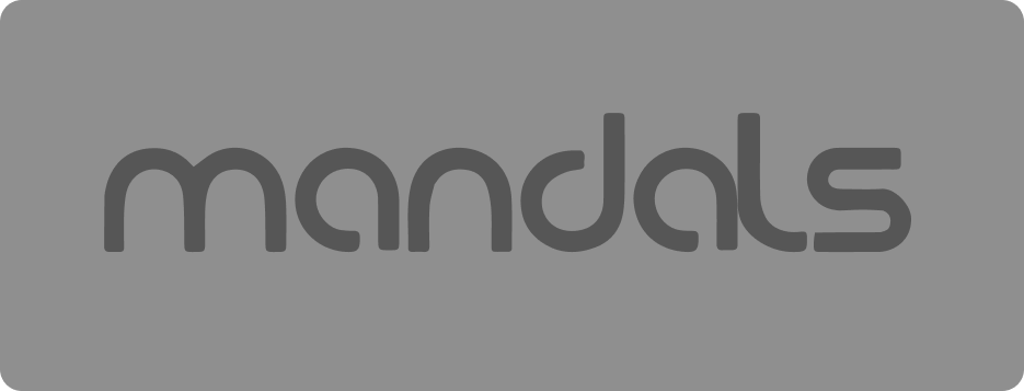 Mandals logo with stylized red and gray arcs forming a 'C' shape.