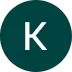 Weißer Buchstabe K auf grünem runden Hintergrund.