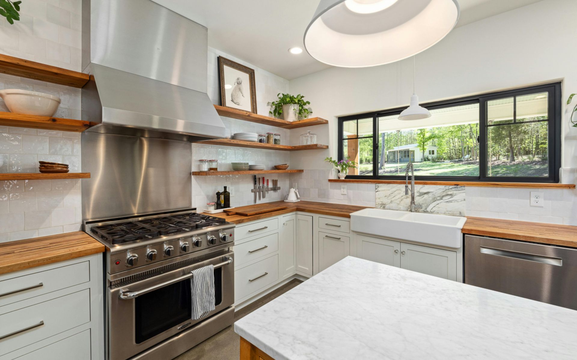 Modern Rustic Kitchen with Stainless Steel Appliances