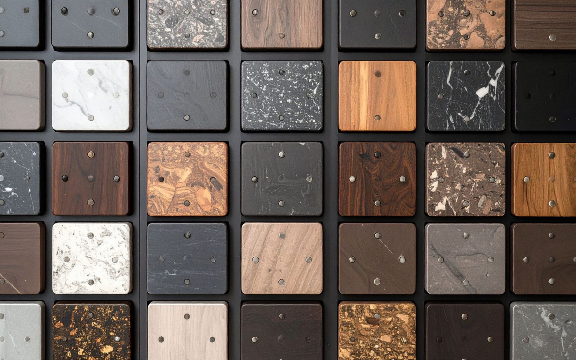 collection of square material sample texture