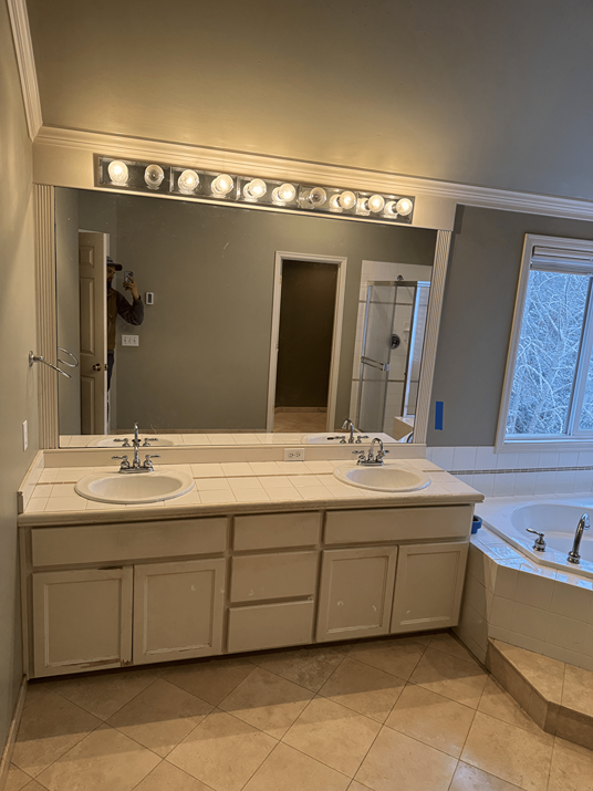 Custom Master Bathroom Enhancement in Harbor Pointe Before
