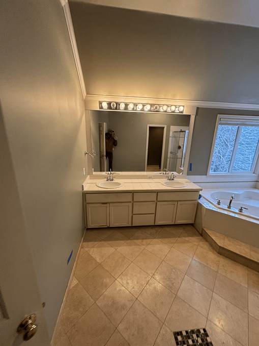 Custom Master Bathroom Enhancement in Harbor Pointe Before