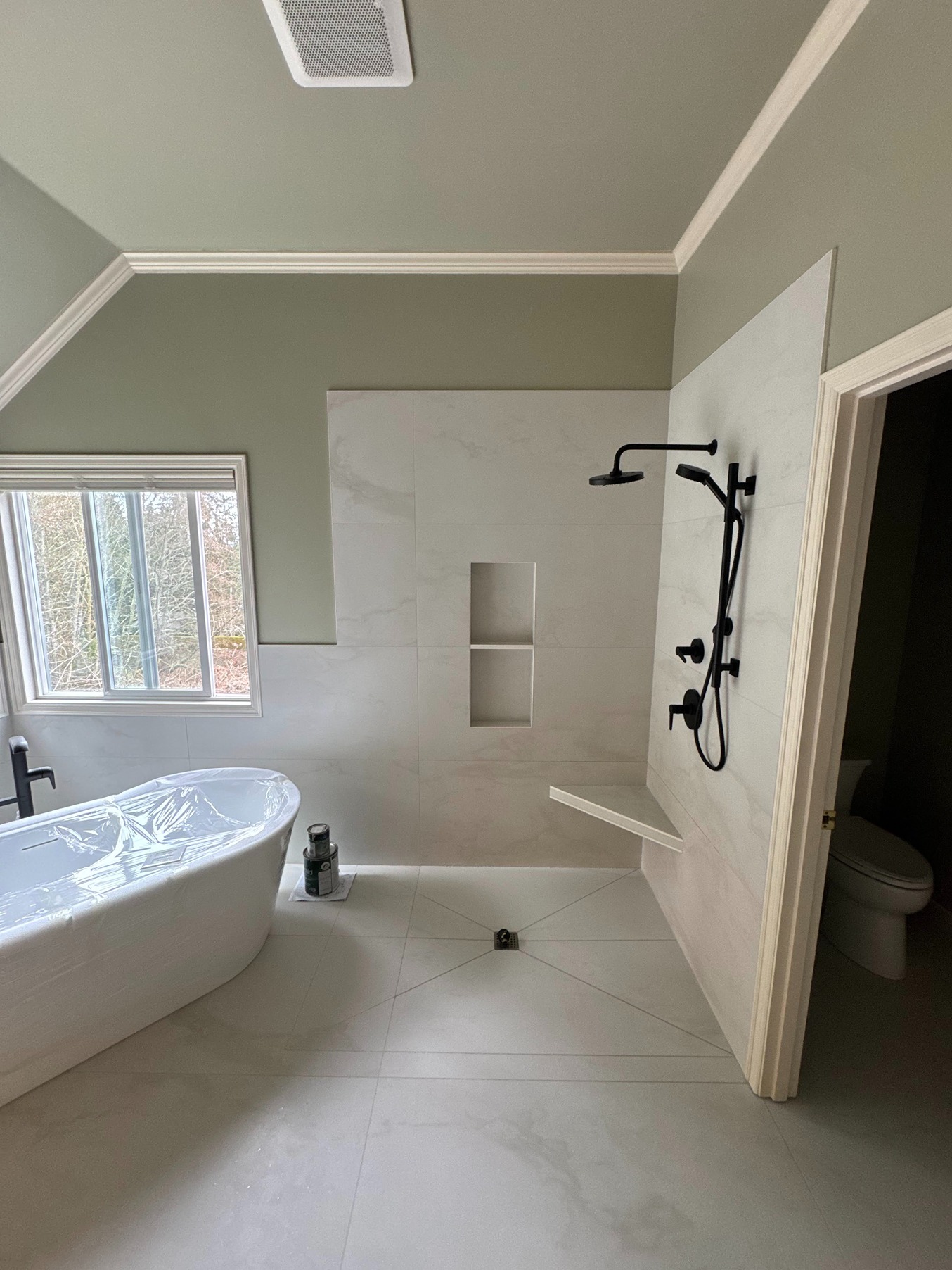 Custom Master Bathroom Enhancement in Harbor Pointe In Process