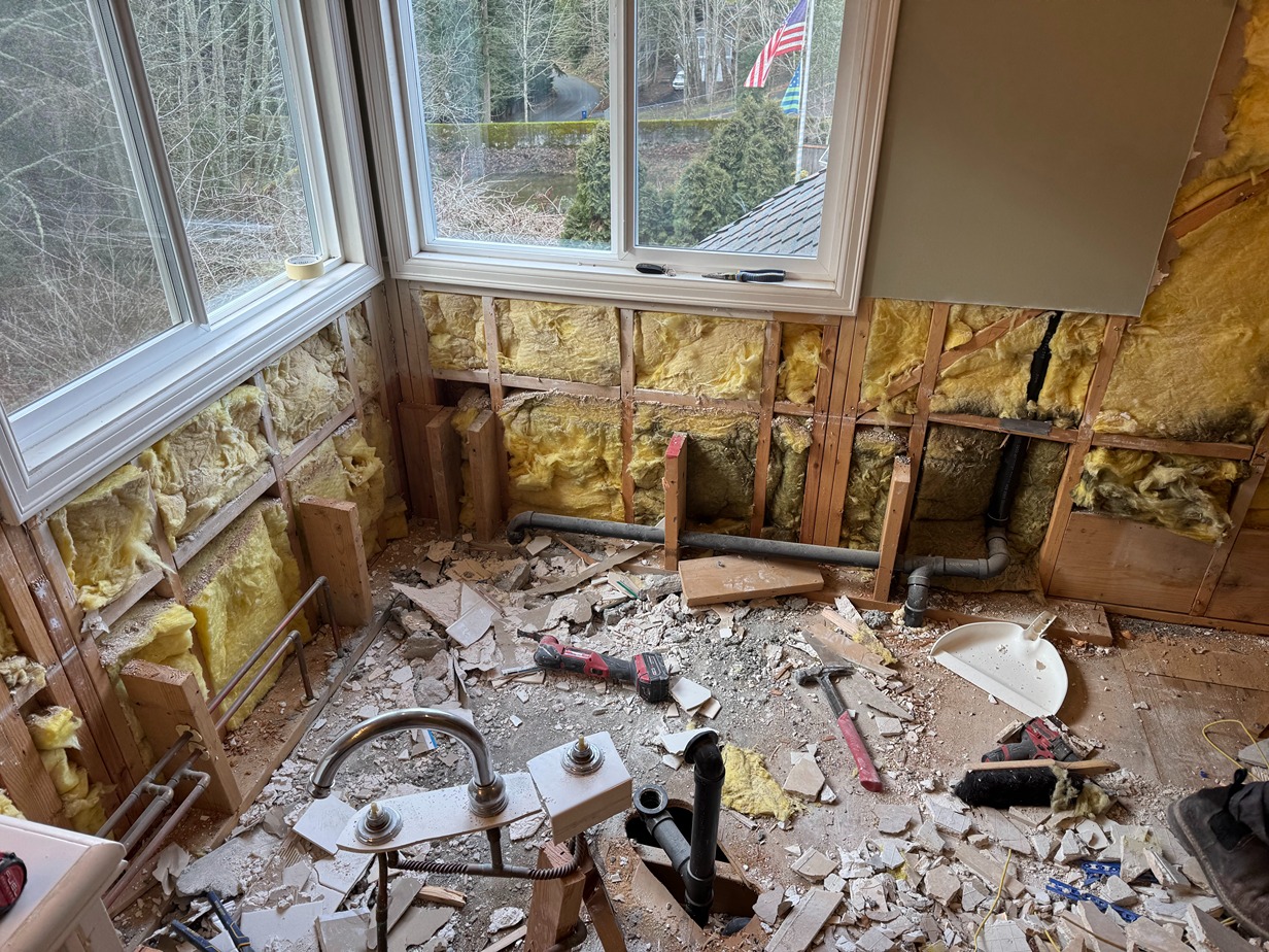 Custom Master Bathroom Enhancement in Harbor Pointe In Process