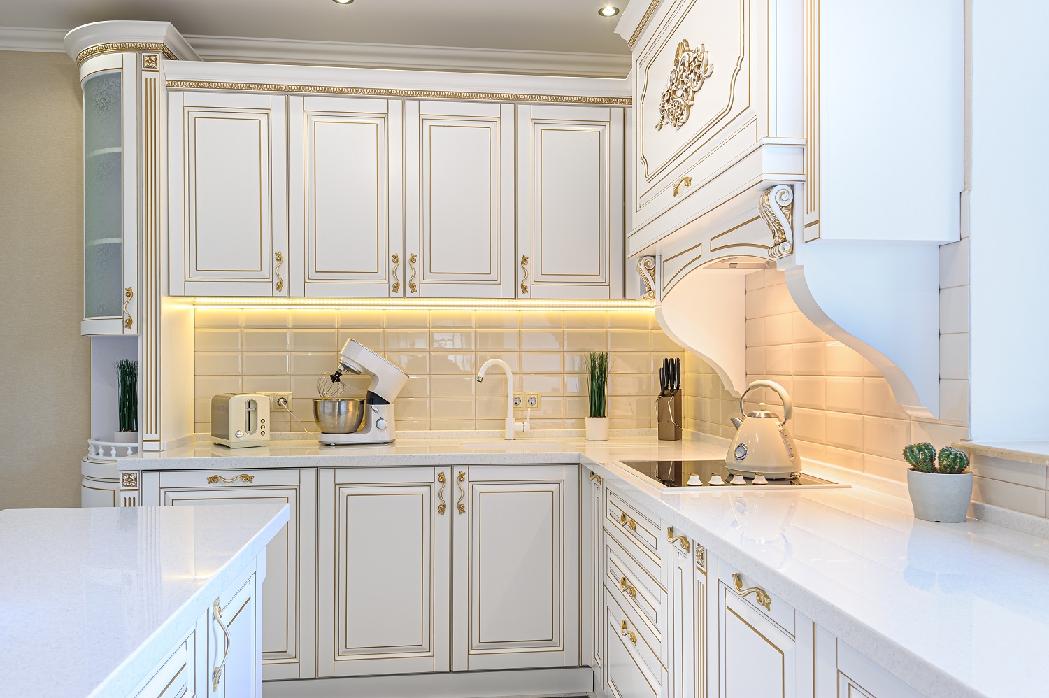  custom kitchen cabinets in luxury home remodel