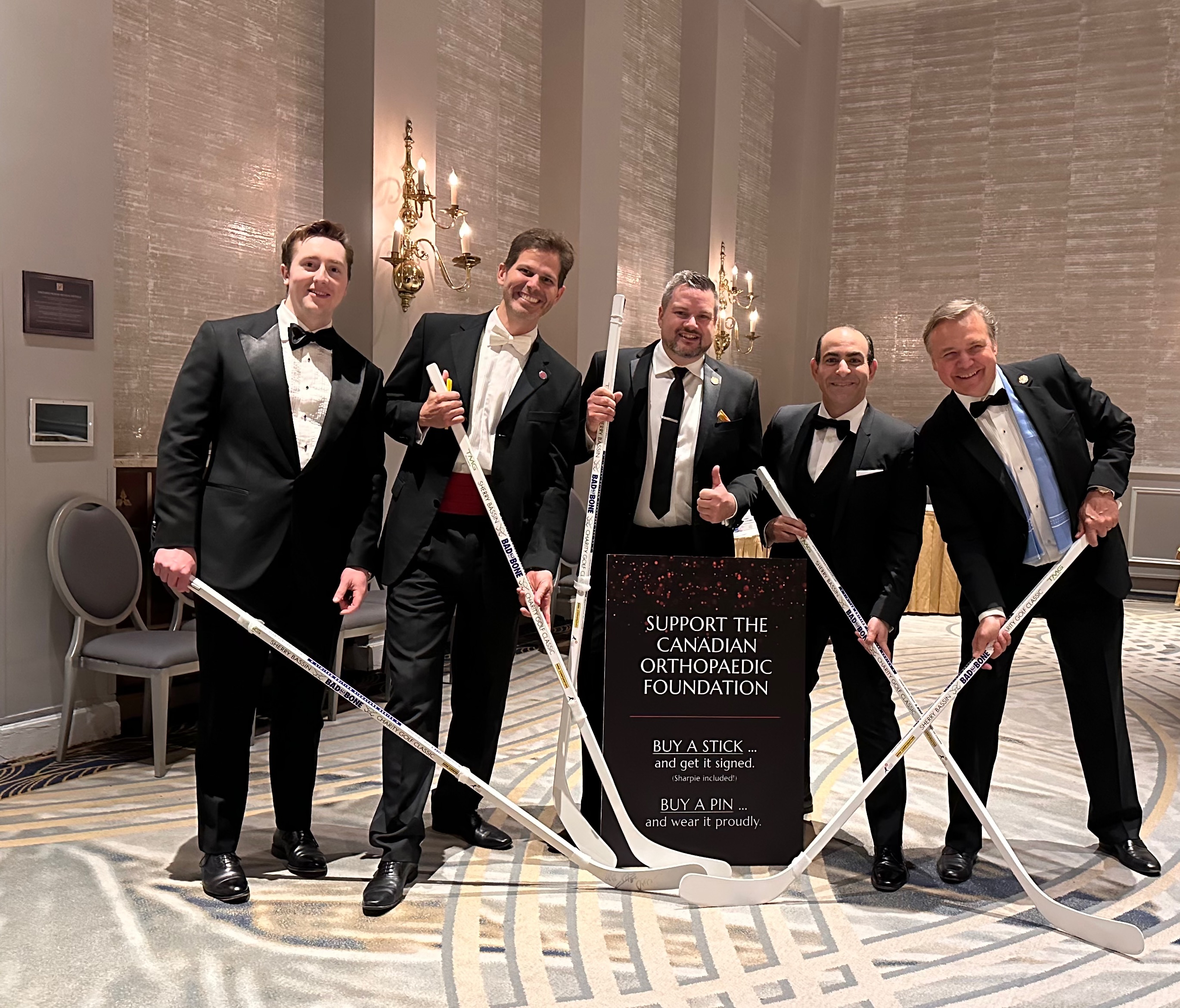 Dr. Hesham Abdelbary and collegues representing Ottawa research at the Canadian Orthopaedic Foundation fundraising gala