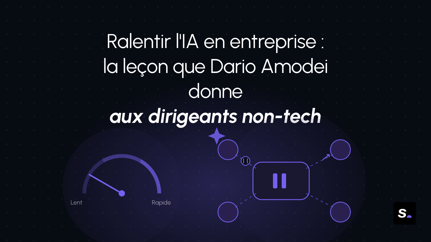 Équipe dirigeante non-tech en réunion de cadrage avant le déploiement d'agents IA autonomes dans l'entreprise
