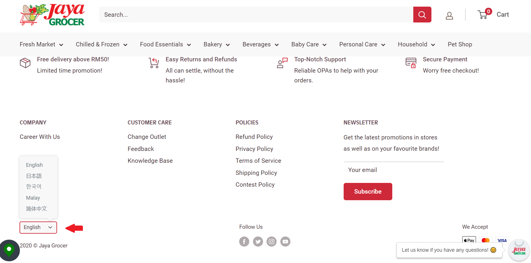 UX Design Fail - Language Options