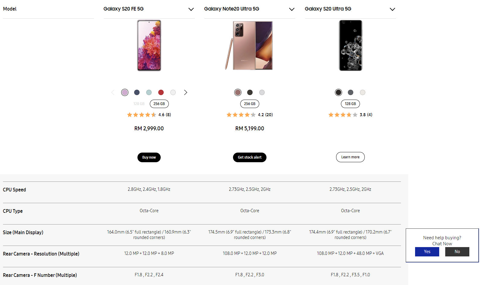 Optimized omnichannel user experience - Samsung desktop
