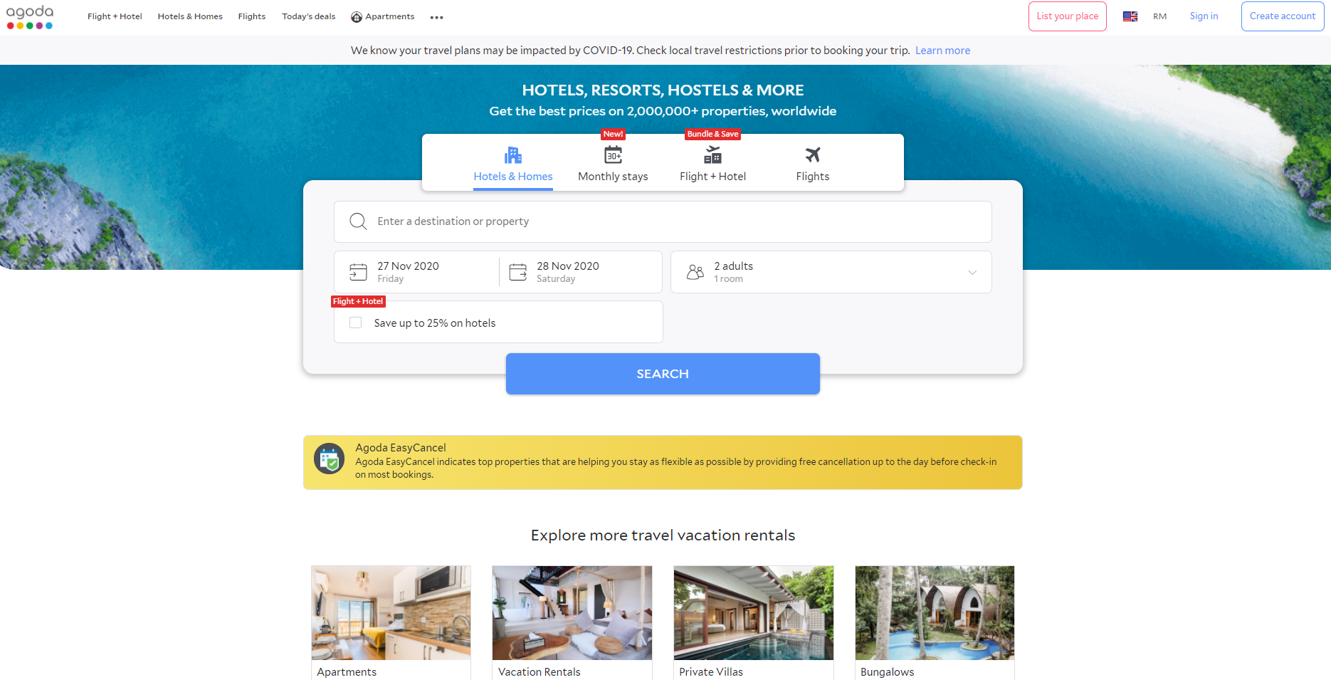 Agoda Visceral Reaction - User Experience Design