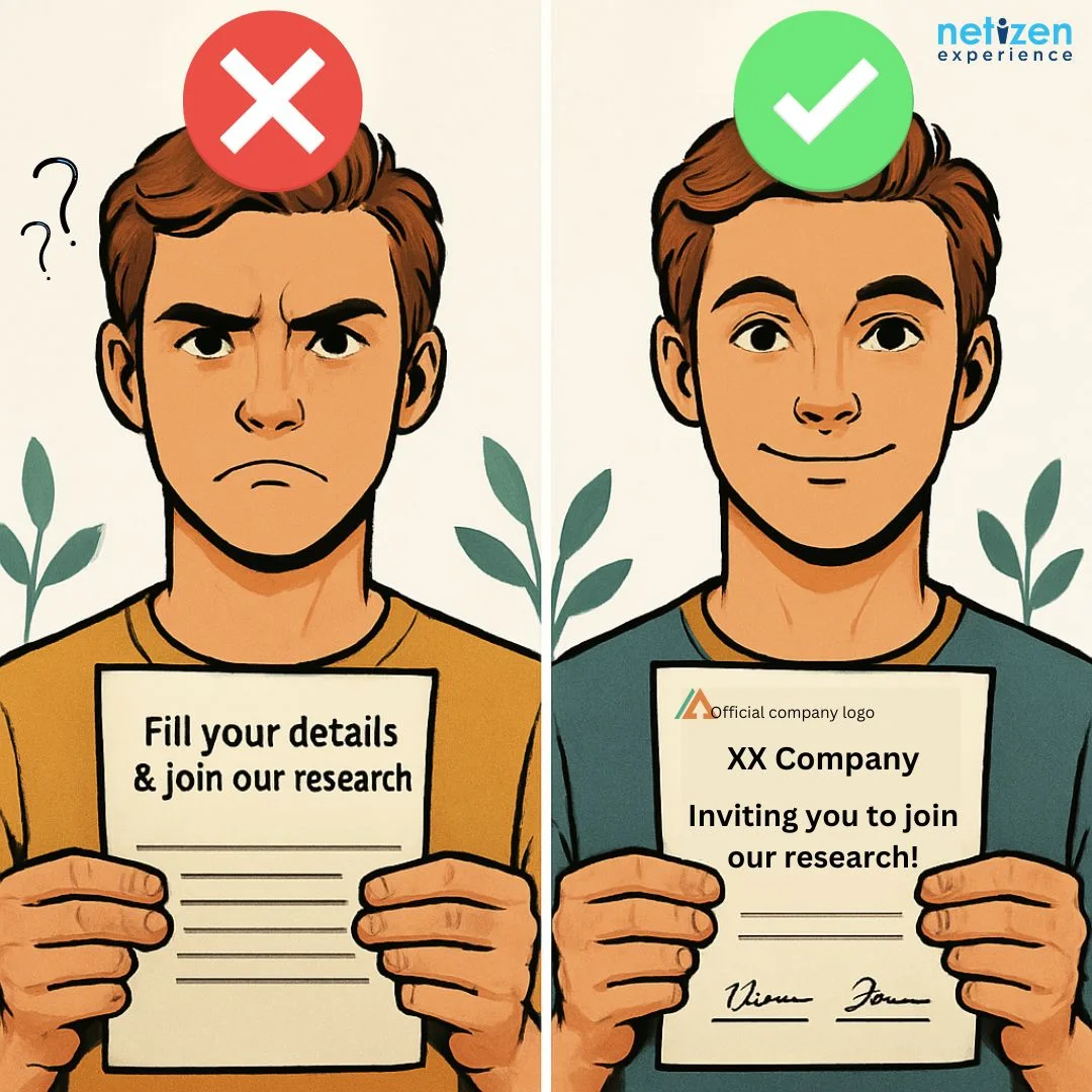 Sending official invite letters to participants